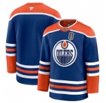 Men's Edmonton Oilers Blank Royal 2025 Stanley Cup Final Home Premium Jersey