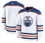 Men's Edmonton Oilers Blank White 2024-25 Away Stitched Hockey Jersey