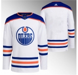 Men's Edmonton Oilers Blank White Stitched Jersey