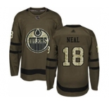 Men's Oilers #18 James Neal Green Salute to Service Stitched Hockey Jersey