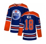 Men's Oilers #18 James Neal Royal Alternate Authentic Stitched Hockey Jersey