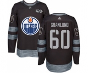 Men's Oilers #60 Markus Granlund Black 1917-2017 100th Anniversary Stitched Hockey Jersey