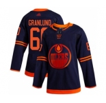 Men's Oilers #60 Markus Granlund Navy Alternate Authentic Stitched Hockey Jersey