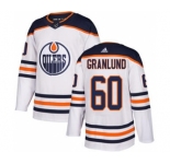 Men's Oilers #60 Markus Granlund White Road Authentic Stitched Hockey Jersey