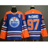 Men's Oilers #97 Connor McDavid Royal Stitched Hockey Hockey Jersey