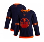 Men's Oilers Blank Navy Alternate Authentic Stitched Hockey Jersey