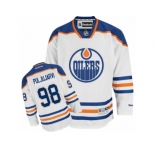 Men's Reebok Edmonton Oilers #98 Jesse Puljujarvi Authentic White Away NHL Jersey