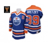Mitchell and Ness Edmonton Oilers #99 Wayne Gretzky Premier Navy Blue Throwback NHL Jersey
