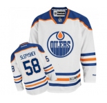 Reebok Edmonton Oilers #58 Anton Slepyshev Authentic White Away NHL Jersey