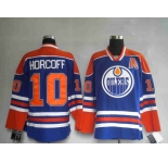 nhl edmonton oilers #10 horcoff lt.blue