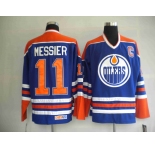 nhl edmonton oilers #11 messier lt.blue