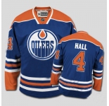 nhl edmonton oilers #4 hall lt.blue
