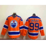 nhl jerseys edmonton oilers #99 gretzky orange[patch C]