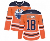 Women Adidas Edmonton Oilers #18 Ryan Strome Authentic Orange Home NHL Jersey