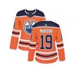 Women Adidas Edmonton Oilers #19 Patrick Maroon Orange Home Authentic Stitched NHL Jersey