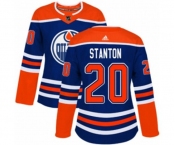 Women Adidas Edmonton Oilers #20 Ryan Stanton Authentic Royal Blue Alternate NHL Jersey