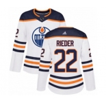 Women Adidas Edmonton Oilers #22 Tobias Rieder Authentic White Away NHL Jersey