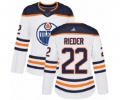 Women Adidas Edmonton Oilers #22 Tobias Rieder Authentic White Away NHL Jersey