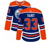 Women Adidas Edmonton Oilers #33 Cam Talbot Authentic Royal Blue Alternate NHL Jersey
