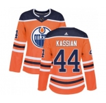 Women Adidas Edmonton Oilers #44 Zack Kassian Authentic Orange Home NHL Jersey