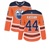 Women Adidas Edmonton Oilers #44 Zack Kassian Authentic Orange Home NHL Jersey