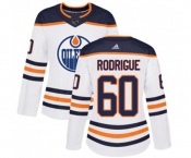 Women Adidas Edmonton Oilers #60 Olivier Rodrigue Authentic White Away NHL Jersey