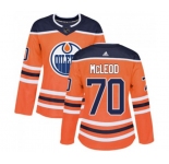 Women Adidas Edmonton Oilers #70 Ryan McLeod Authentic Orange Home NHL Jersey