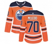 Women Adidas Edmonton Oilers #70 Ryan McLeod Authentic Orange Home NHL Jersey