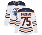 Women Adidas Edmonton Oilers #75 Evan Bouchard Authentic White Away NHL Jersey