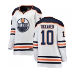 Women Edmonton Oilers #10 Esa Tikkanen Authentic White Away Fanatics Branded Breakaway NHL Jersey