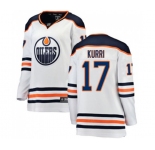 Women Edmonton Oilers #17 Jari Kurri Authentic White Away Fanatics Branded Breakaway NHL Jersey