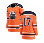 Women Edmonton Oilers #17 Jari Kurri Fanatics Branded Orange Home Breakaway NHL Jersey