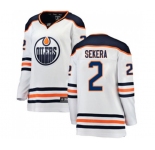 Women Edmonton Oilers #2 Andrej Sekera Authentic White Away Fanatics Branded Breakaway NHL Jersey