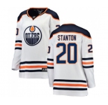Women Edmonton Oilers #20 Ryan Stanton Authentic White Away Fanatics Branded Breakaway NHL Jersey