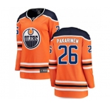 Women Edmonton Oilers #26 Iiro Pakarinen Fanatics Branded Orange Home Breakaway NHL Jersey