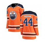 Women Edmonton Oilers #44 Zack Kassian Authentic Orange Home Fanatics Branded Breakaway NHL Jersey