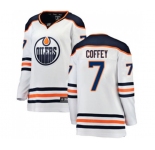 Women Edmonton Oilers #7 Paul Coffey Authentic White Away Fanatics Branded Breakaway NHL Jersey
