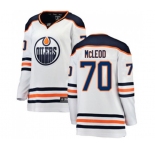 Women Edmonton Oilers #70 Ryan McLeod Authentic White Away Fanatics Branded Breakaway NHL Jersey
