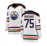 Women Edmonton Oilers #75 Evan Bouchard Authentic White Away Fanatics Branded Breakaway NHL Jersey