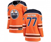 Women Edmonton Oilers #77 Oscar Klefbom Fanatics Branded Orange Home Breakaway NHL Jersey