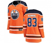 Women Edmonton Oilers #83 Matt Benning Fanatics Branded Orange Home Breakaway NHL Jersey