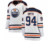 Women Edmonton Oilers #94 Ryan Smyth Authentic White Away Fanatics Branded Breakaway NHL Jersey