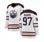 Women Edmonton Oilers #97 Connor McDavid Authentic White Away Fanatics Branded Breakaway NHL Jersey
