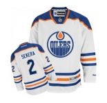 Women Reebok Edmonton Oilers #2 Andrej Sekera Authentic White Away NHL Jersey