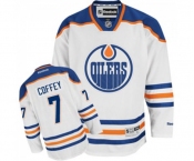 Women Reebok Edmonton Oilers #7 Paul Coffey Authentic White Away NHL Jersey