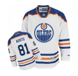 Women Reebok Edmonton Oilers #81 Yohann Auvitu Authentic White Away NHL Jersey