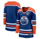 Women's Edmonton Oilers Blank Royal 2025 Stanley Cup Final Home Breakaway Jersey