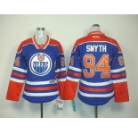 women nhl jerseys edmonton oilers #94 smyth lt.blue