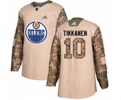 Youth Adidas Edmonton Oilers #10 Esa Tikkanen Authentic Camo Veterans Day Practice NHL Jersey