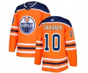 Youth Adidas Edmonton Oilers #10 Esa Tikkanen Authentic Orange Home NHL Jersey